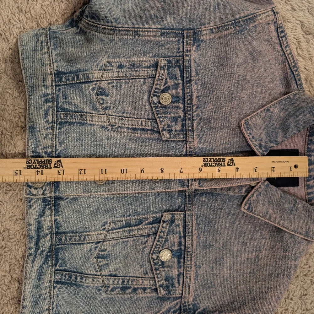 NWT Gap Teen Cropped Denim Jacket | Pink Acid Wash | Size M (8-9)